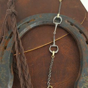 18 Karat YG/Fine Silver Horse Bit Bracelet